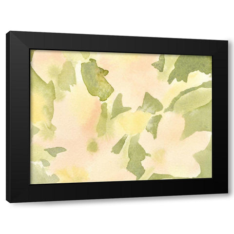 Verdant Floral Abstract I Black Modern Wood Framed Art Print with Double Matting by Caroline, Emma