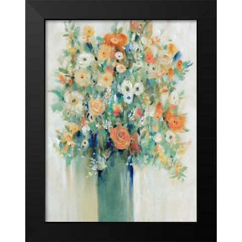 Vase of Spring Flowers I Black Modern Wood Framed Art Print by OToole, Tim