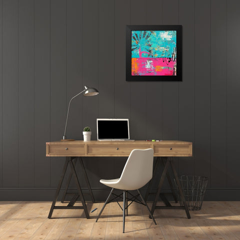 Colorful Emotion Black Modern Wood Framed Art Print by Ashley, Erin