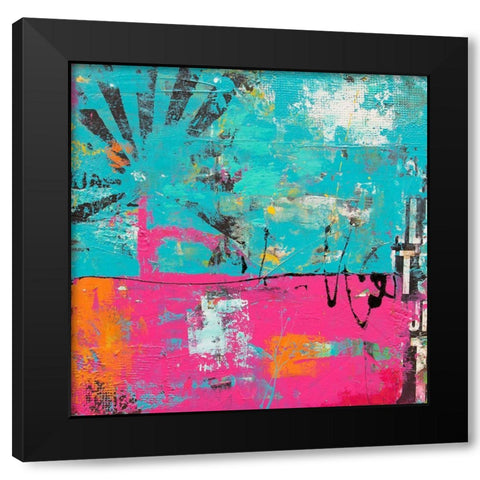 Colorful Emotion Black Modern Wood Framed Art Print by Ashley, Erin