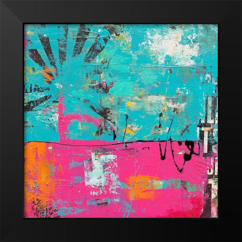 Colorful Emotion Black Modern Wood Framed Art Print by Ashley, Erin