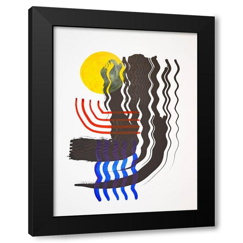 Shifting II Black Modern Wood Framed Art Print with Double Matting by Gianni, Katie
