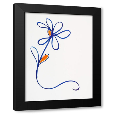 Wobbly Blooms I Black Modern Wood Framed Art Print with Double Matting by Gianni, Katie