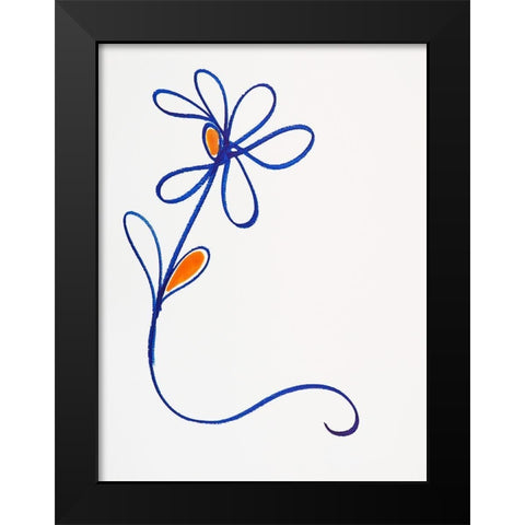 Wobbly Blooms I Black Modern Wood Framed Art Print by Gianni, Katie