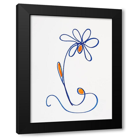 Wobbly Blooms II Black Modern Wood Framed Art Print with Double Matting by Gianni, Katie