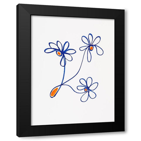 Wobbly Blooms III Black Modern Wood Framed Art Print with Double Matting by Gianni, Katie