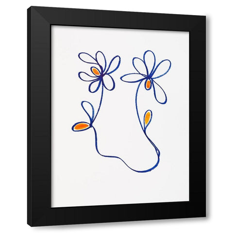 Wobbly Blooms IV Black Modern Wood Framed Art Print by Gianni, Katie