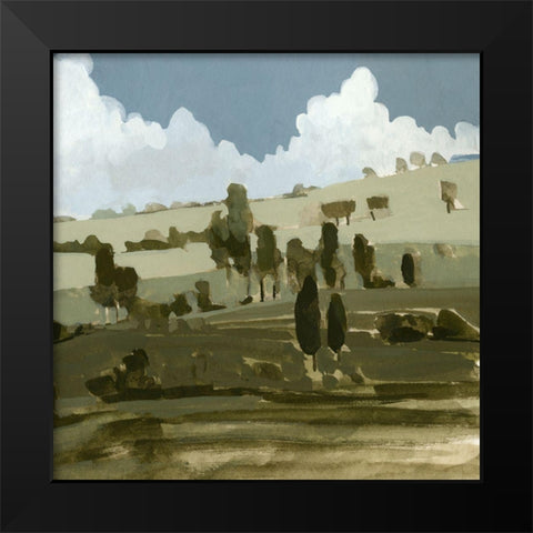 Rolling Green II Black Modern Wood Framed Art Print by Caroline, Emma