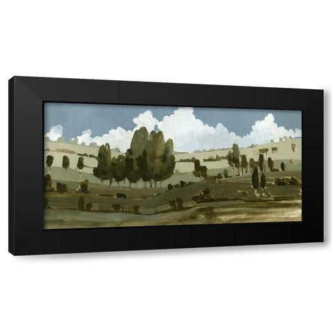 Rolling Green III Black Modern Wood Framed Art Print by Caroline, Emma