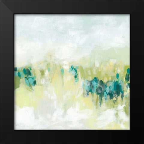 Hazy Meadow II Black Modern Wood Framed Art Print by Vess, June Erica