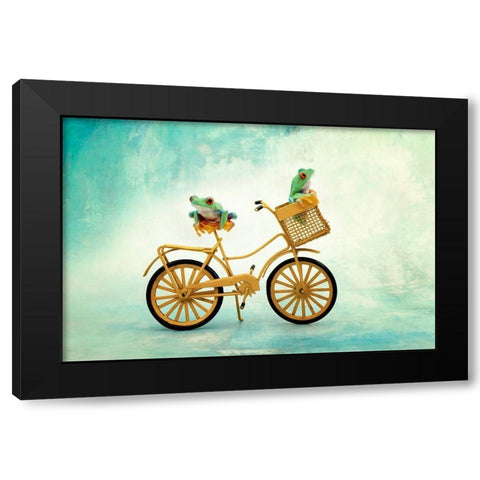 Hanging On X Black Modern Wood Framed Art Print by PHBurchett