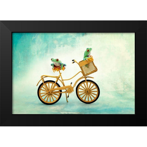 Hanging On X Black Modern Wood Framed Art Print by PHBurchett