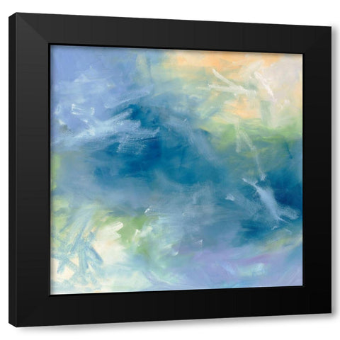 Pastel Sundance II Black Modern Wood Framed Art Print with Double Matting by Guererra, Teodora