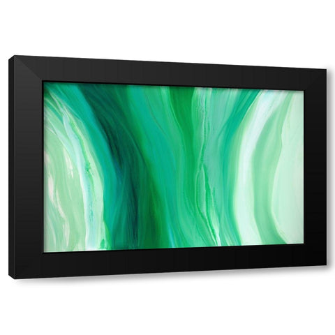 Velveteen Swirl Black Modern Wood Framed Art Print with Double Matting by Guererra, Teodora