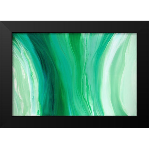 Velveteen Swirl Black Modern Wood Framed Art Print by Guererra, Teodora