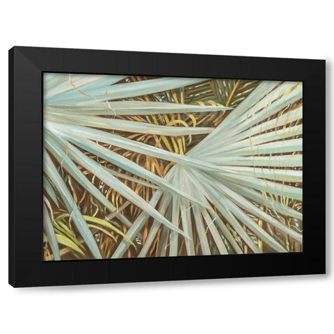 Suave Fronds Black Modern Wood Framed Art Print with Double Matting by Wilkins, Suzanne