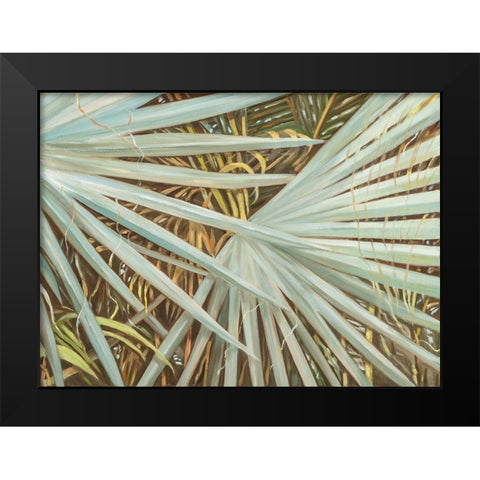 Suave Fronds Black Modern Wood Framed Art Print by Wilkins, Suzanne