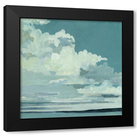 Cloud Coverage II Black Modern Wood Framed Art Print with Double Matting by Caroline, Emma