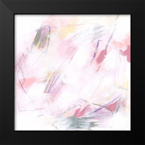 Rose Static II Black Modern Wood Framed Art Print by Vess, June Erica