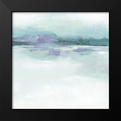 Lavender Ice Field I Black Modern Wood Framed Art Print by Vess, June Erica