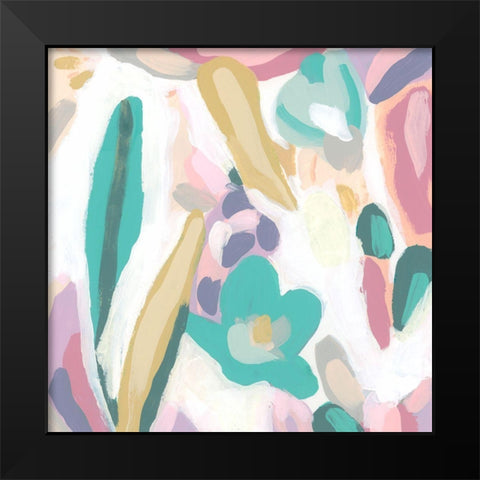 Floral Rapport  II Black Modern Wood Framed Art Print by Vess, June Erica