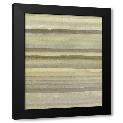 Lines in Neutral II Black Modern Wood Framed Art Print by Caroline, Emma