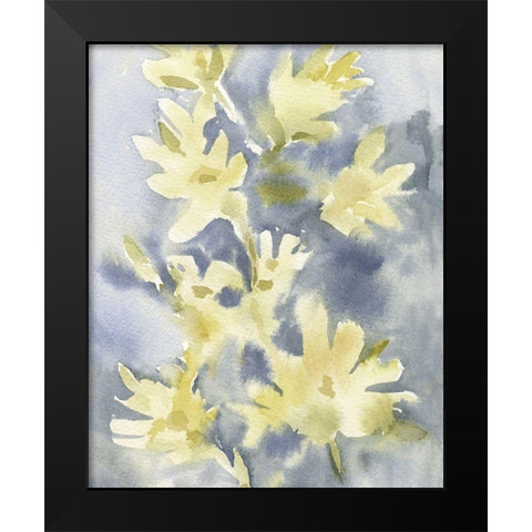Forsythia Blooms I Black Modern Wood Framed Art Print by Caroline, Emma
