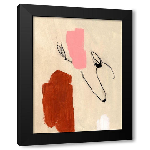 Terra Rosa Abstract I Black Modern Wood Framed Art Print by Green, Jacob