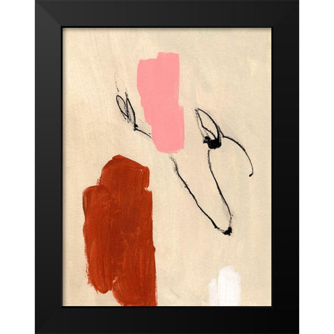 Terra Rosa Abstract I Black Modern Wood Framed Art Print by Green, Jacob