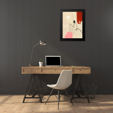 Terra Rosa Abstract II Black Modern Wood Framed Art Print by Green, Jacob