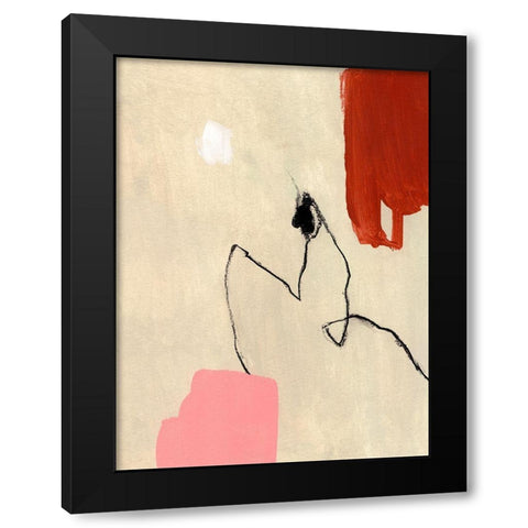 Terra Rosa Abstract II Black Modern Wood Framed Art Print with Double Matting by Green, Jacob