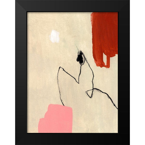 Terra Rosa Abstract II Black Modern Wood Framed Art Print by Green, Jacob