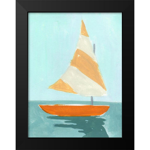 Small Sail I Black Modern Wood Framed Art Print by Green, Jacob