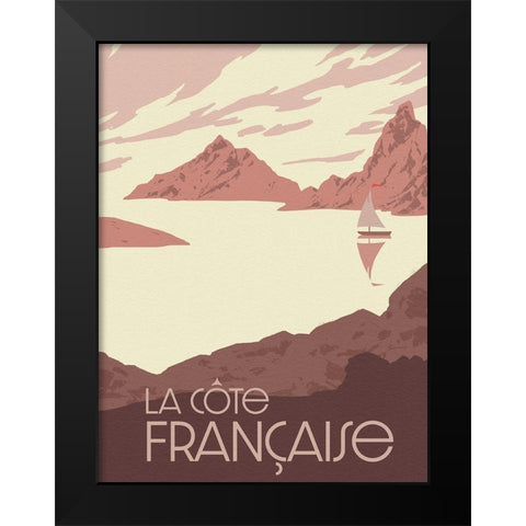 French Coast II Black Modern Wood Framed Art Print by Green, Jacob