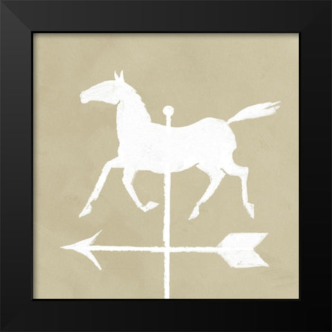 Weathervane II Black Modern Wood Framed Art Print by Green, Jacob