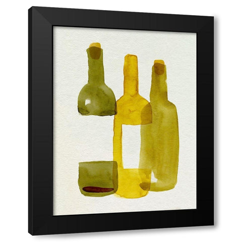 Bottle Collector I Black Modern Wood Framed Art Print by Green, Jacob
