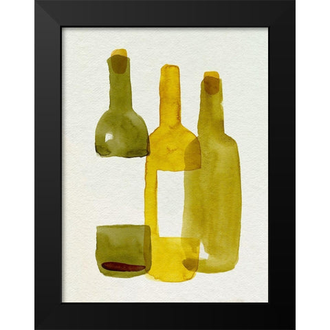 Bottle Collector I Black Modern Wood Framed Art Print by Green, Jacob