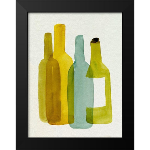 Bottle Collector II Black Modern Wood Framed Art Print by Green, Jacob