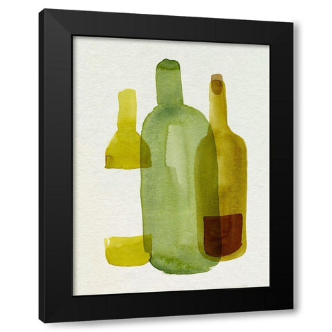 Bottle Collector III Black Modern Wood Framed Art Print with Double Matting by Green, Jacob