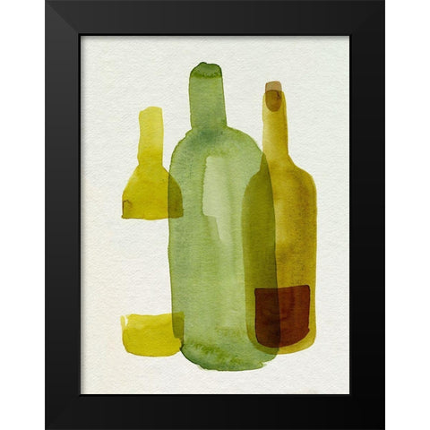 Bottle Collector III Black Modern Wood Framed Art Print by Green, Jacob