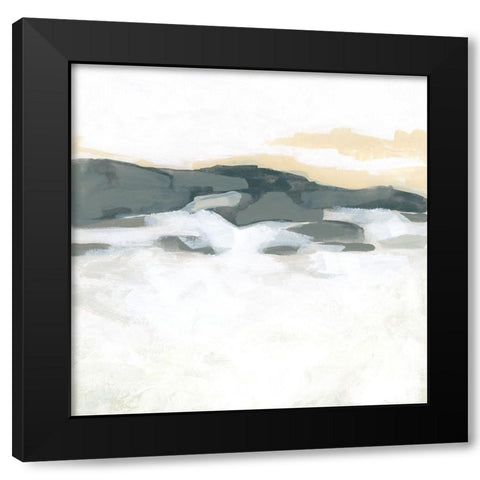 Snowfield Horizon II Black Modern Wood Framed Art Print with Double Matting by Vess, June Erica