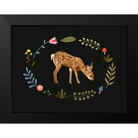 Critter And Foliage III Black Modern Wood Framed Art Print by Barnes, Victoria