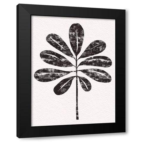 Pressed Tropical Leaf II Black Modern Wood Framed Art Print with Double Matting by Warren, Annie