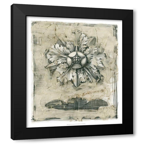 Printed Decorative Ornament II Black Modern Wood Framed Art Print by Harper, Ethan