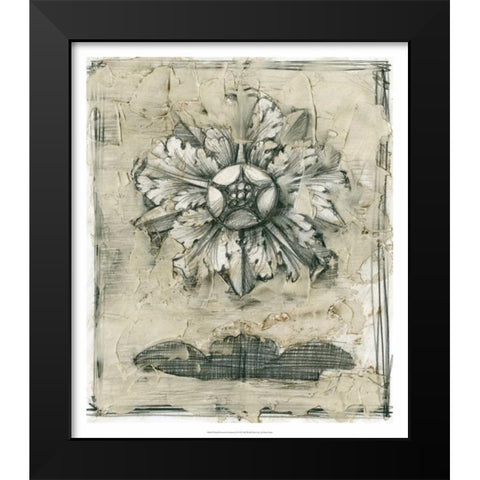 Printed Decorative Ornament II Black Modern Wood Framed Art Print by Harper, Ethan