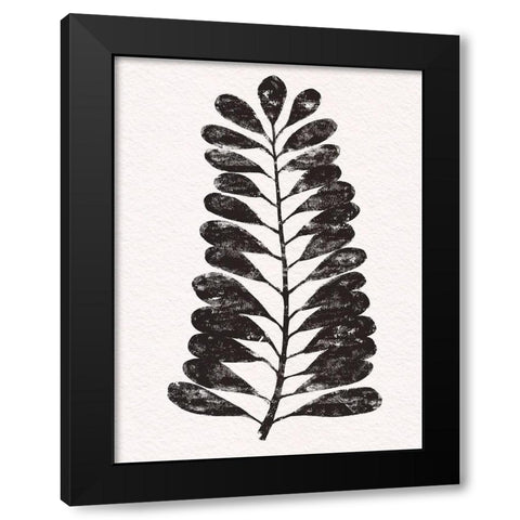 Pressed Tropical Leaf V Black Modern Wood Framed Art Print by Warren, Annie