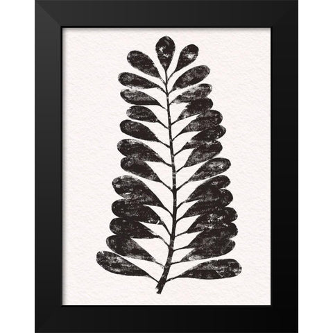 Pressed Tropical Leaf V Black Modern Wood Framed Art Print by Warren, Annie