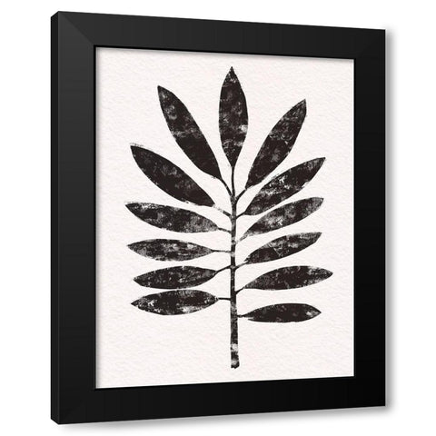 Pressed Tropical Leaf VI Black Modern Wood Framed Art Print with Double Matting by Warren, Annie