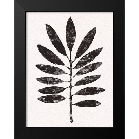 Pressed Tropical Leaf VI Black Modern Wood Framed Art Print by Warren, Annie