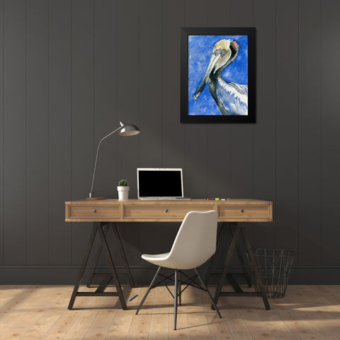 Pelican Pool II Black Modern Wood Framed Art Print by Parker, Jennifer Paxton